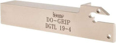 Iscar - External Thread, 1" Max Depth of Cut, 0.157" Min Groove Width, 4-1/2" OAL, Left Hand Indexable Grooving Cutoff Toolholder - 3/4" Shank Height x 3/4" Shank Width, DG.. Insert Style, DGT Toolholder Style, Series Do-Grip - Apex Tool & Supply
