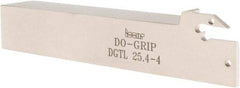 Iscar - External Thread, 1" Max Depth of Cut, 0.157" Min Groove Width, 6" OAL, Left Hand Indexable Grooving Cutoff Toolholder - 1" Shank Height x 1" Shank Width, DG.. Insert Style, DGT Toolholder Style, Series Do-Grip - Apex Tool & Supply