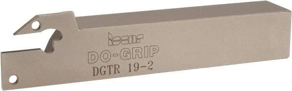 Iscar - 0.075" Min Groove Width, 4-1/2" OAL, Right Hand Indexable Grooving Cutoff Toolholder - 3/4" Shank Height x 3/4" Shank Width, DG. 1../DG. 2.. Insert Style, DGT Toolholder Style, Series Do Grip - Apex Tool & Supply