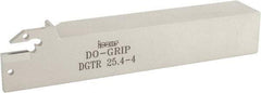 Iscar - 0.157" Min Groove Width, 6" OAL, Right Hand Indexable Grooving Cutoff Toolholder - 1" Shank Height x 1" Shank Width, DG. 4../GRIP 4.. Insert Style, DGT Toolholder Style, Series Do Grip - Apex Tool & Supply