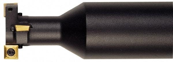 Iscar - 0.953" Cutting Diam x 0.386" Cutting Width, 4 Cutter Inserts, 5/8" Shank Diam, Indexable T-Slot Cutter - Insert Style QOMT-HQ\xB6XOMT-HQ, 3-1/2" OAL, 2 Flutes - Apex Tool & Supply