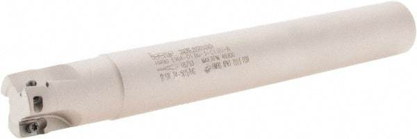 Iscar - 1" Cut Diam, 0.394" Max Depth of Cut, 1" Shank Diam, 7.87" OAL, Indexable Square Shoulder End Mill - Cylindrical Shank, 90° Lead Angle, Series Heli2000 - Apex Tool & Supply