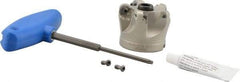 Iscar - 2" Cut Diam, 3/4" Arbor Hole, 0.343" Max Depth of Cut, 45° Indexable Chamfer & Angle Face Mill - 5 Inserts, O45MT\xB6R90MT\xB6S45MT\xB6S90MT Insert, Right Hand Cut, 5 Flutes, Series FCM - Apex Tool & Supply