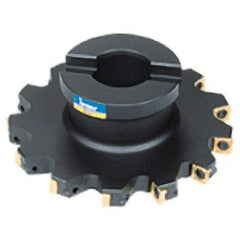 Iscar - Shell Mount B Connection, 0.37" Cutting Width, 1.68" Depth of Cut, 6" Cutter Diam, 1-1/2" Hole Diam, 14 Tooth Indexable Slotting Cutter - FSB Toolholder, S/Q/XPMT Insert - Apex Tool & Supply
