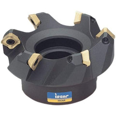 Iscar - 63.1mm Cut Diam, 22mm Arbor Hole, 6.5mm Max Depth of Cut, 45° Indexable Chamfer & Angle Face Mill - 4 Inserts, SE.. 12 Insert, Right Hand Cut, 4 Flutes, Series IscarMill - Apex Tool & Supply
