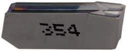 Iscar - 324GIM A Grade IC354, 3.2mm Cutting Width Carbide Grooving Insert - Right Hand, 0.22mm Corner Radius, TiCN Finish - Apex Tool & Supply