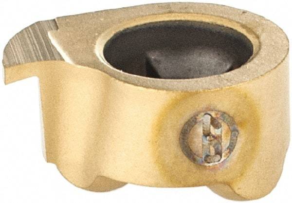 Iscar - 8050000GIQR Grade IC528, 0.5mm Cutting Width Carbide Grooving Insert - Right Hand, TiCN/TiN Finish - Apex Tool & Supply