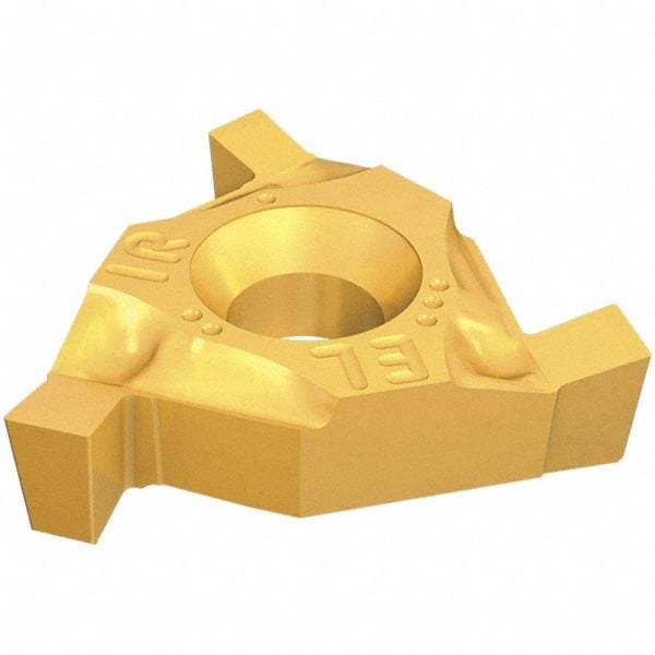 Iscar - GTGA16 Grade IC528, 1.4mm Cutting Width, Double End, Carbide Grooving Insert - TiCN/TiN Finish, 1.8mm Depth of Cut, Internal Right Hand & External Left Hand, 0.1mm Corner Radius - Apex Tool & Supply