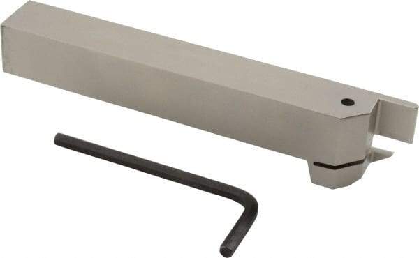 Iscar - HELI, External, Left Hand, 0.47" Max Depth of Cut, 0.157 to 3/16" Groove Width, Indexable Grooving Tool Holder - DG.. 4003, GRIP 4.. Insert Compatibility, 3/4" Shank Height, 3/4" Shank Width, 5-1/2" OAL - Apex Tool & Supply