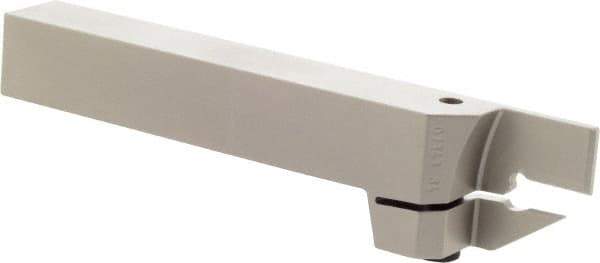 Iscar - HELI, External, Left Hand, 0.157 to 3/16" Groove Width, Indexable Grooving Tool Holder - DG.. 4003, GRIP 4.. Insert Compatibility, 3/4" Shank Height, 3/4" Shank Width, 5-1/2" OAL - Apex Tool & Supply
