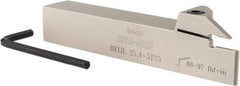 Iscar - External Thread, 0.197" Min Groove Width, 6" OAL, Left Hand Indexable Grooving Cutoff Toolholder - 0.165 Seat Size, 1" Shank Height x 1" Shank Width, DG../GRIP/HGN 300. Insert Style, HELI Toolholder Style, Series Heli-Grip - Apex Tool & Supply