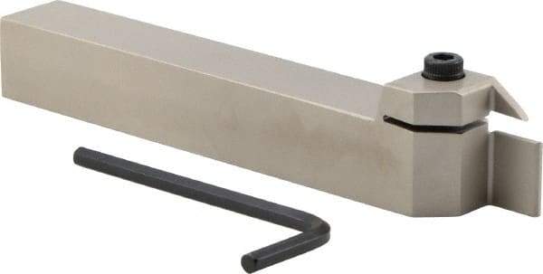 Iscar - HELI, External, Right Hand, 0.47" Max Depth of Cut, 0.118 to 1/8" Groove Width, Indexable Grooving Tool Holder - GRIP 3.., HGN 30.. Insert Compatibility, 3/4" Shank Height, 3/4" Shank Width, 5-1/2" OAL - Apex Tool & Supply