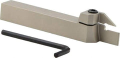 Iscar - HELI, External, Right Hand, 0.157 to 3/16" Groove Width, Indexable Grooving Tool Holder - DG.. 4003, GRIP 4.. Insert Compatibility, 3/4" Shank Height, 3/4" Shank Width, 5-1/2" OAL - Apex Tool & Supply