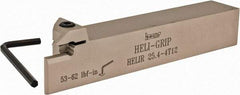 Iscar - External Thread, 0.47" Max Depth of Cut, 0.157" Min Groove Width, 6" OAL, Right Hand Indexable Grooving Cutoff Toolholder - 0.126 Seat Size, 1" Shank Height x 1" Shank Width, DG../GRIP/HGN 300. Insert Style, HELI Toolholder Style, Series Heli-Grip - Apex Tool & Supply