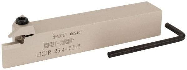 Iscar - HELI, External, Right Hand, 0.47" Max Depth of Cut, 0.197" Min Groove Width, Indexable Grooving Tool Holder - 1" Shank Height, 1" Shank Width, 6" OAL - Apex Tool & Supply