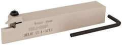 Iscar - HELI, External, Right Hand, 0.47" Max Depth of Cut, 0.197" Min Groove Width, Indexable Grooving Tool Holder - 1" Shank Height, 1" Shank Width, 6" OAL - Apex Tool & Supply