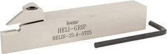 Iscar - HELI, External, Right Hand, 0.197" Min Groove Width, Indexable Grooving Tool Holder - 1" Shank Height, 1" Shank Width, 6" OAL - Apex Tool & Supply