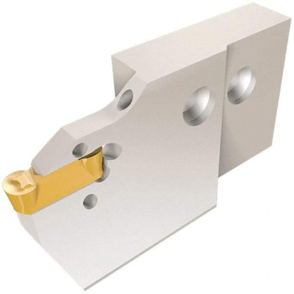 Iscar - 5mm Groove Width, 25mm Max Depth of Cut, Left Hand Cut, HFAE Indexable Grooving Blade - DGN/DGNC/DGNM-C, DGN/DGNM-J/JS/JT, DGN-UT/UA, DGN-W, GRIP, HFPR/L, HGPL Insert Style, Series Heliface - Apex Tool & Supply