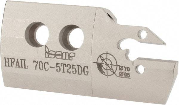 Iscar - 5mm Groove Width, 25mm Max Depth of Cut, Left Hand Cut, HFAI Indexable Grooving Blade - HFPR/L Insert Style, Series Heliface - Apex Tool & Supply