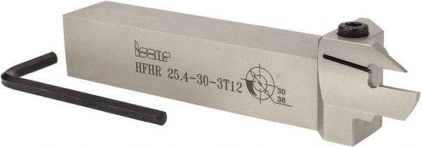 Iscar - HFH, External, Right Hand, 0.47" Max Depth of Cut, 0.118" Min Groove Width, Indexable Grooving Tool Holder - HFPR Insert Compatibility, 1" Shank Height, 1" Shank Width, 6" OAL - Apex Tool & Supply