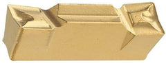 Iscar - 5004HFPR Grade IC20, 5mm Cutting Width Carbide Grooving Insert - 2.5mm Max Depth of Cut, Right Hand, 0.4mm Corner Radius, Uncoated - Apex Tool & Supply