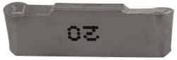 Iscar - 3015HFPL Grade IC20, 3mm Cutting Width Carbide Grooving Insert - 1.5mm Max Depth of Cut, Left Hand, Uncoated - Apex Tool & Supply