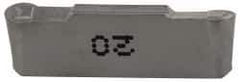 Iscar - 3015HFPL Grade IC20, 3mm Cutting Width Carbide Grooving Insert - 1.5mm Max Depth of Cut, Left Hand, Uncoated - Apex Tool & Supply