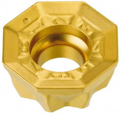 Iscar - O45MT050505 RM Grade IC910 Carbide Milling Insert - AlTiN Finish, 0.1969" Thick, 0.4543" Inscribed Circle, 0.5mm Corner Radius - Apex Tool & Supply
