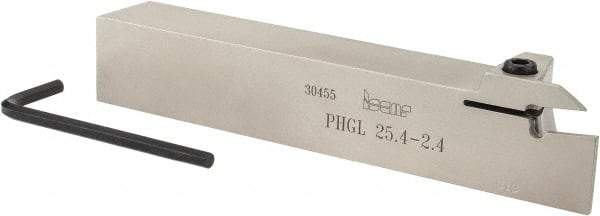 Iscar - PHG, External, Left Hand, 0.67" Max Depth of Cut, 3/32 to 1/8" Groove Width, Indexable Grooving Tool Holder - GDMW 2.4 Insert Compatibility, 1" Shank Height, 1" Shank Width, 6" OAL - Apex Tool & Supply