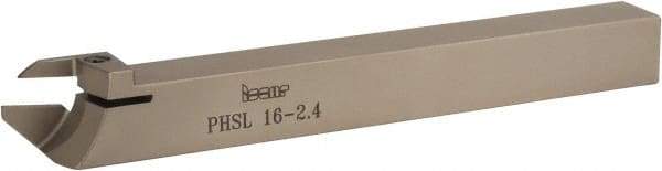 Iscar - PHS, External, Left Hand, 5/8" Max Depth of Cut, 3/32 to 1/8" Groove Width, Indexable Grooving Tool Holder - GDMW 2.4 Insert Compatibility, 0.63" Shank Height, 0.63" Shank Width, 5.9" OAL - Apex Tool & Supply