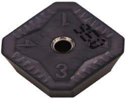 Iscar - SEKR42 76 Grade IC950 Carbide Milling Insert - TiAlN Finish, 0.1252" Thick, 1/2" Inscribed Circle - Apex Tool & Supply