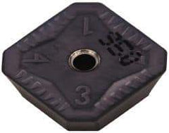 Iscar - SEKR42 76 Grade IC950 Carbide Milling Insert - TiAlN Finish, 0.1252" Thick, 1/2" Inscribed Circle - Apex Tool & Supply