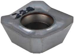Iscar - SEKT43 HM Grade IC328 Carbide Milling Insert - TiCN Finish, 0.2031" Thick, 0.5079" Inscribed Circle - Apex Tool & Supply