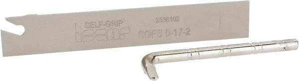 Iscar - 0.6732" Blade Height, 1/16" Blade Width, 4.3307" OAL, Neutral Cut, Single End Indexable Cut-Off Blade - SGFS Blade, Self Grip Series - Apex Tool & Supply