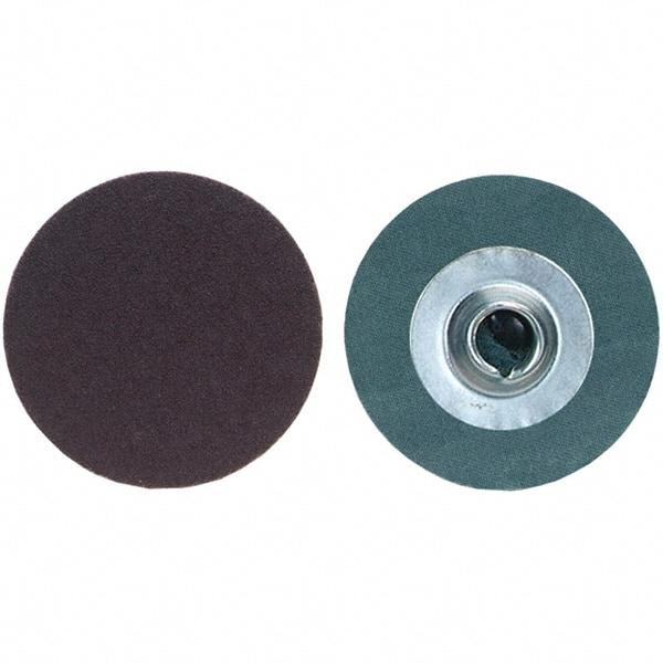 Merit Abrasives - 1-1/2" Disc Diam, 80 Grit, Aluminum Oxide Quick Change Disc - Type S Attaching System, Coated, Medium Grade, 30,000 RPM, R228 Series - Apex Tool & Supply