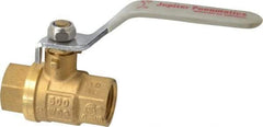 Value Collection - 1/2" Pipe, Full Port, Brass UL Listed Ball Valve - Inline - Two Way Flow, FNPT x FNPT Ends, Lever Handle, 600 WOG, 150 WSP - Apex Tool & Supply