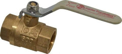Value Collection - 3/4" Pipe, Full Port, Brass UL Listed Ball Valve - Inline - Two Way Flow, FNPT x FNPT Ends, Lever Handle, 600 WOG, 150 WSP - Apex Tool & Supply