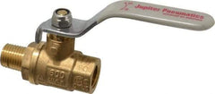 Value Collection - 1/4" Pipe, Full Port, Brass UL Listed Ball Valve - Inline - Two Way Flow, MNPT x FNPT Ends, Lever Handle, 600 WOG, 150 WSP - Apex Tool & Supply