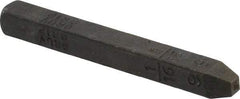 Made in USA - 1/16" Character Size, 9 Character, Heavy Duty Individual Steel Stamp - Steel, Individual - Apex Tool & Supply