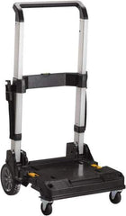 DeWALT - 200 Lb Capacity 12-3/4" OAH Trolley - Telescopic 3-Position Aluminum Handle, Metal, 2 Rigid, 2 Swivel Wheels - Apex Tool & Supply