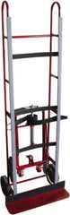 PRO-SOURCE - 1,200 Lb Capacity 66-3/4" OAH Vending Truck - 5-1/4 x 24" Base Plate, Steel Handle, Steel, Mold-On Rubber Wheels - Apex Tool & Supply