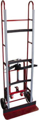 PRO-SOURCE - 1,200 Lb Capacity 61" OAH Vending Truck - 5-1/4 x 24" Base Plate, Steel Handle, Steel, Mold-On Rubber Wheels - Apex Tool & Supply