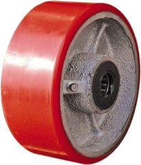 Value Collection - 5 Inch Diameter x 2 Inch Wide, Polyurethane on Iron Caster Wheel - 1,000 Lb. Capacity, 3/4 Inch Axle Diameter, Roller Bearing - Apex Tool & Supply