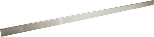 ECONOCO - 1/2" Wide, 1-1/2 High, Open Shelving Accessory/Component - Steel, Satin Chrome Finish, 48" Long, Use with 1-1/4" Hangrail Brackets - Apex Tool & Supply