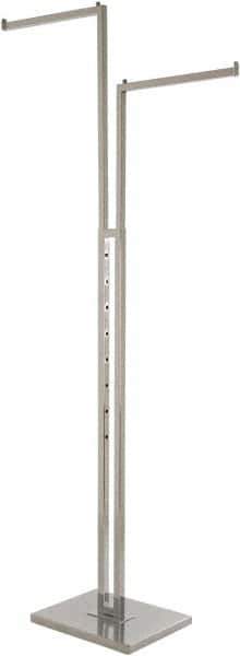 ECONOCO - 72 High, Open Shelving Accessory/Component - Steel, Chrome Finish, Use with Free Standing Garment Rack - Apex Tool & Supply