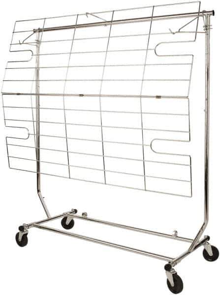 ECONOCO - 38 High, Open Shelving Accessory/Component - Steel, Chrome Finish, 50" Long, Use with RCS/1, RCS/2, RCW/4 - Apex Tool & Supply