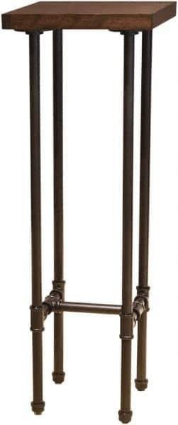 ECONOCO - 14" Long x 14" Wide x 40" High Stationary Tower Table - Dark Brown, Steel Frame - Apex Tool & Supply