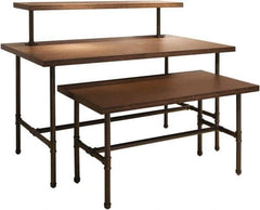 ECONOCO - 48" Long x 24" Wide x 24" High Stationary Nesting Table - Dark Brown, Melamine Top - Apex Tool & Supply