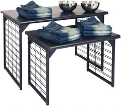 ECONOCO - 36 to 50" Wide x 25 to 32" High Stationary Nesting Table - Matte Black, Steel Frame - Apex Tool & Supply