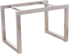 ECONOCO - 36" Long x 24" Wide x 24" High Stationary Display Table Frame - Satin Chrome, Steel Frame - Apex Tool & Supply